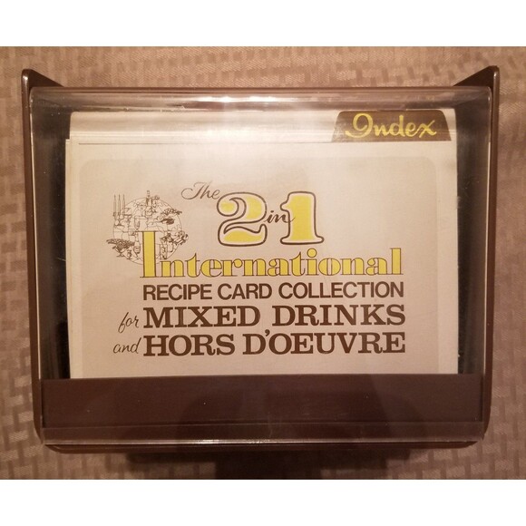 1977 The 2 in 1 International Recipe Card Collection Mixed Drinks Appetizers vtg - Picture 1 of 9